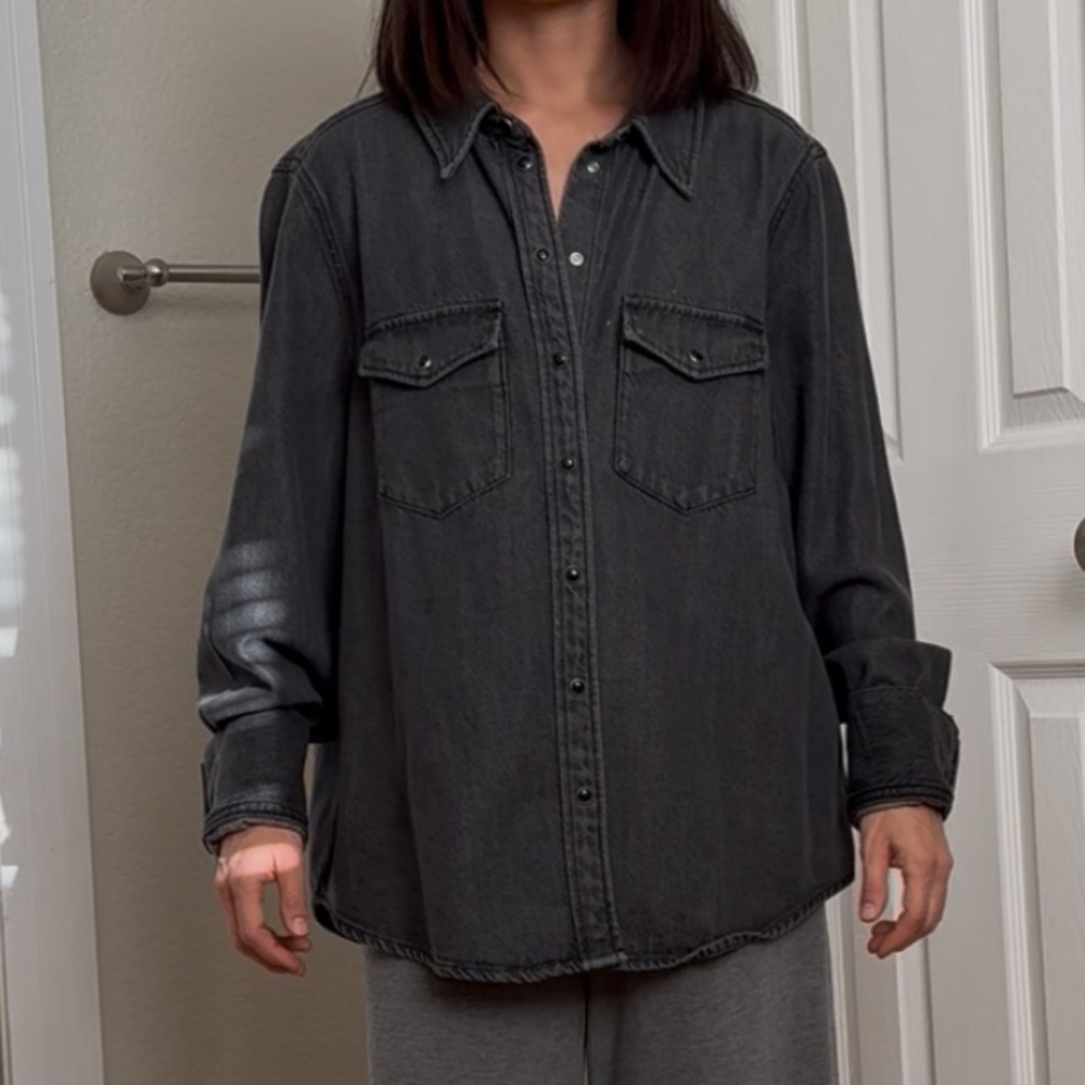 H&M Dark Gray Denim Shirt